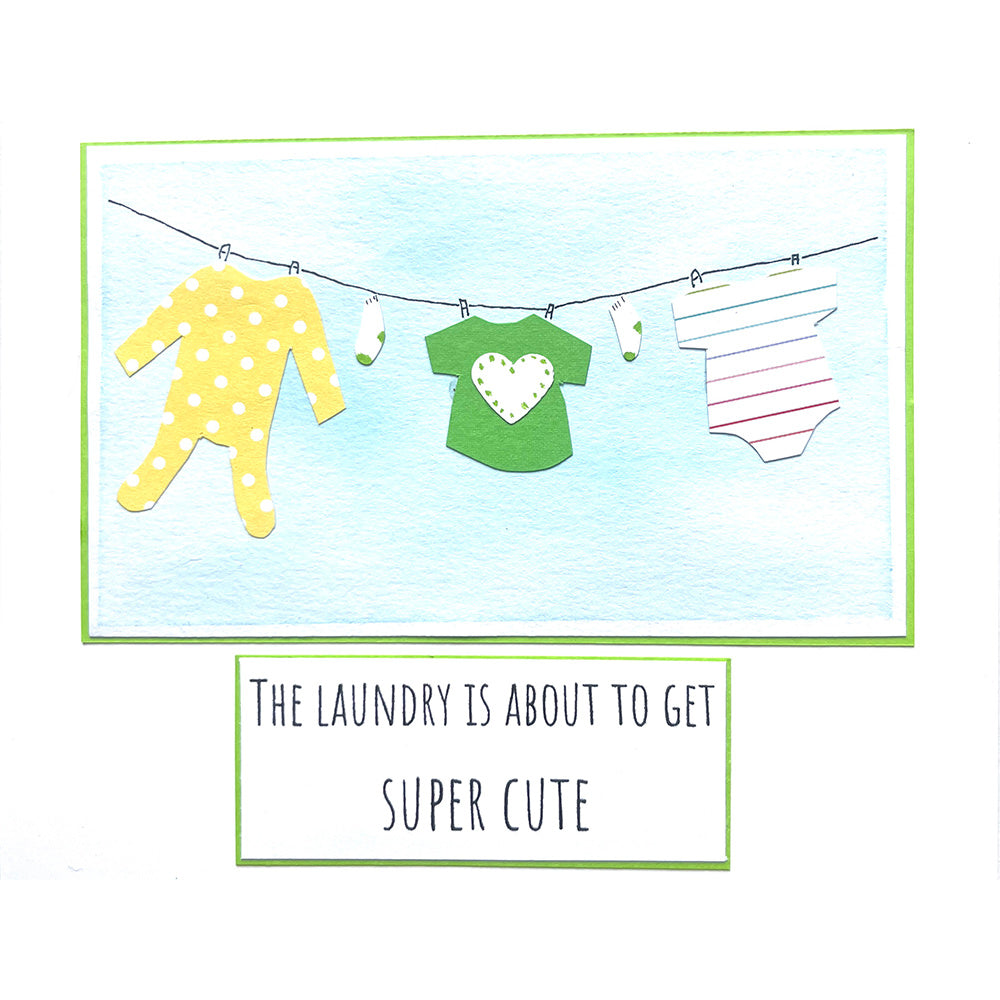Baby Shower Greeting Card (Laundry)