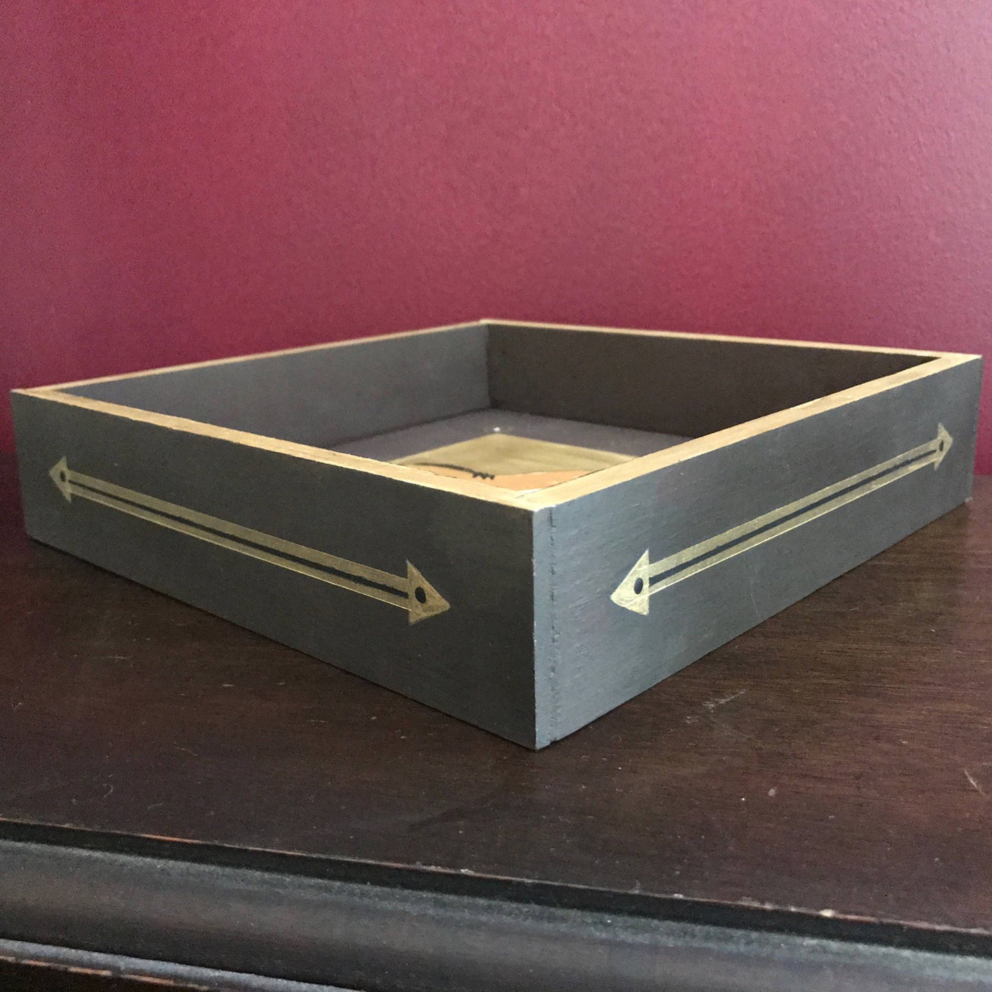 Handmade cave horse wooden coffee table box.