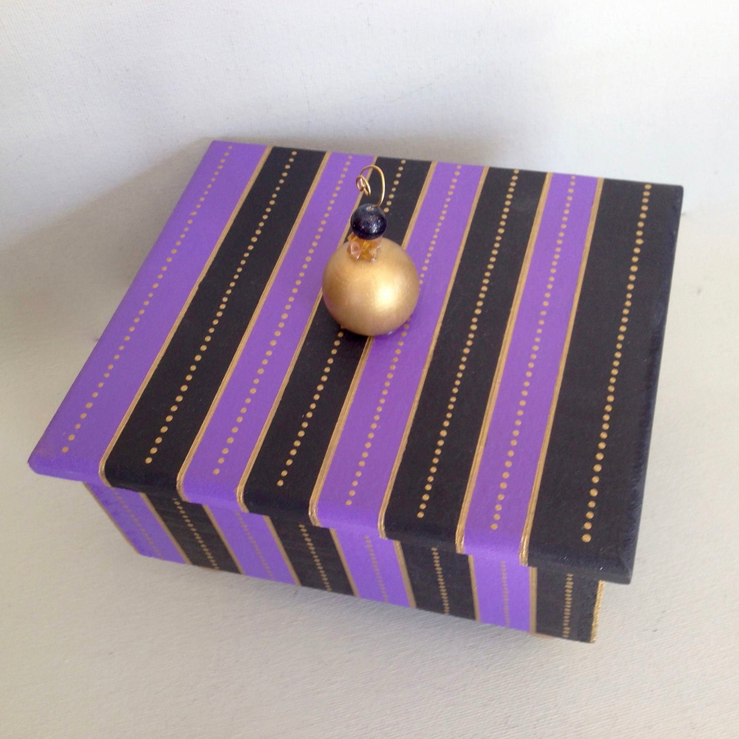 Waterloo decorative handmade wooden box showing top.