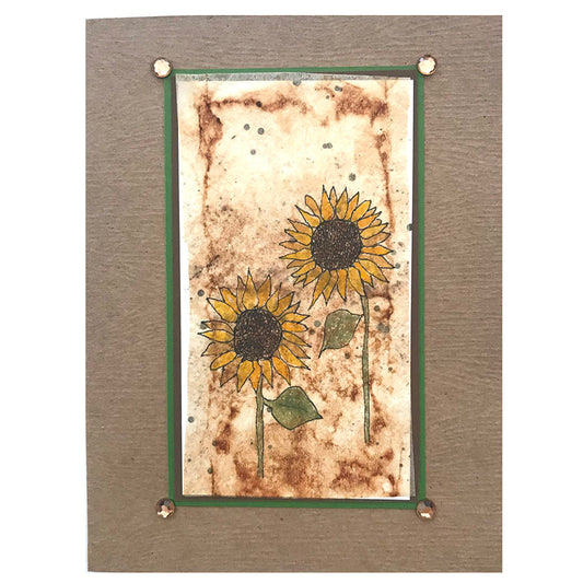 Greeting Card (Sunflower on teabag)