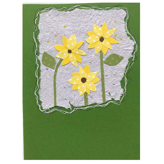 Greeting Card (Cut paper daisies)