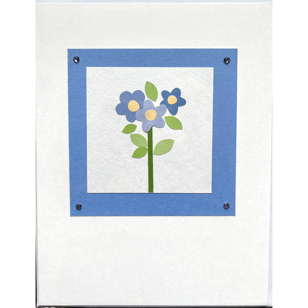 Greeting Card (Blue Flowers)