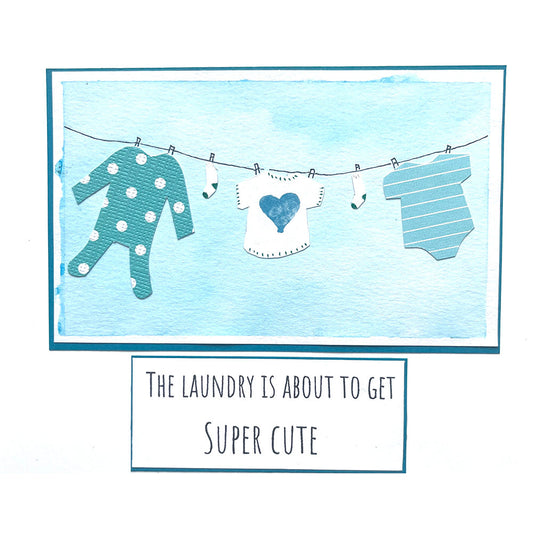 Baby Shower Greeting Card (Laundry)