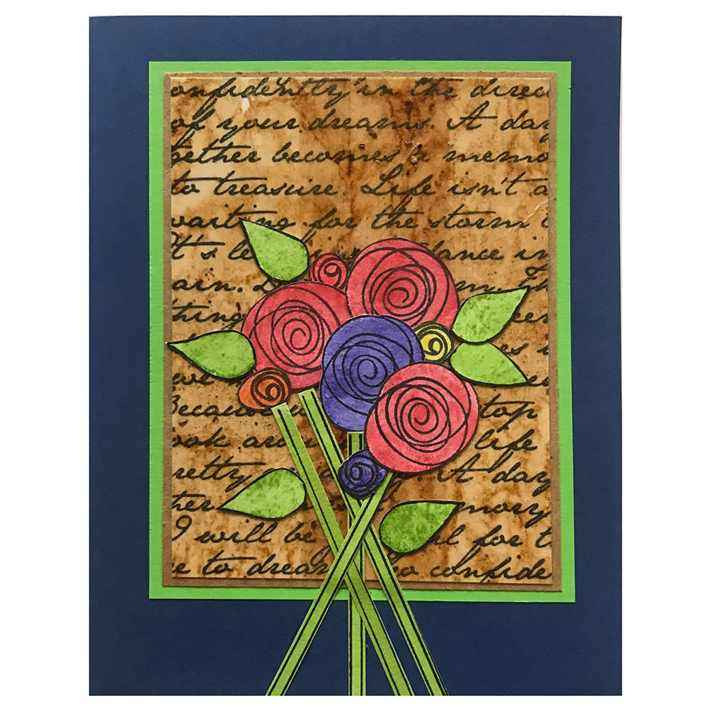 Friendship Greeting Card (Colorful roses)