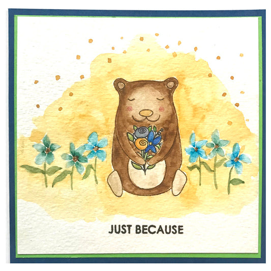 Friendship Greeting Card (Bear with flower)