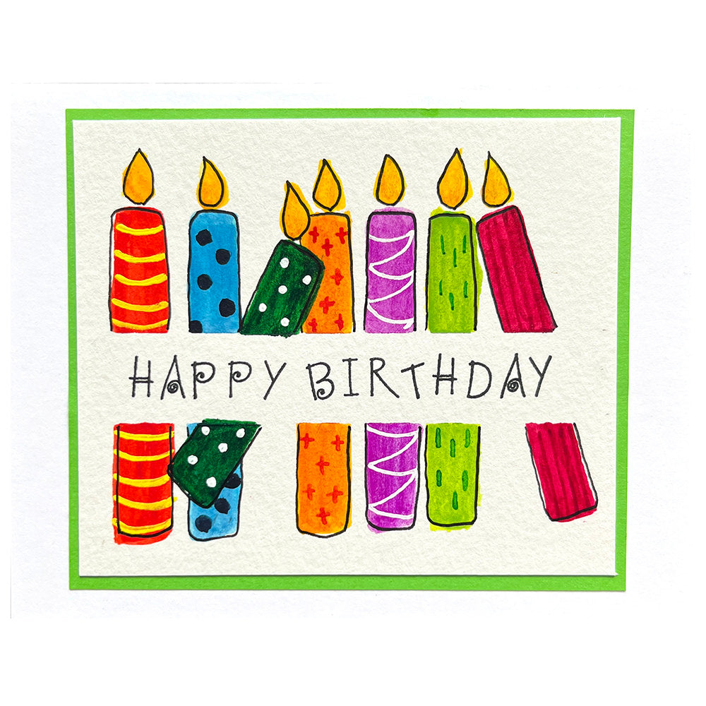 Birthday Greeting Card (Colorful Candles)