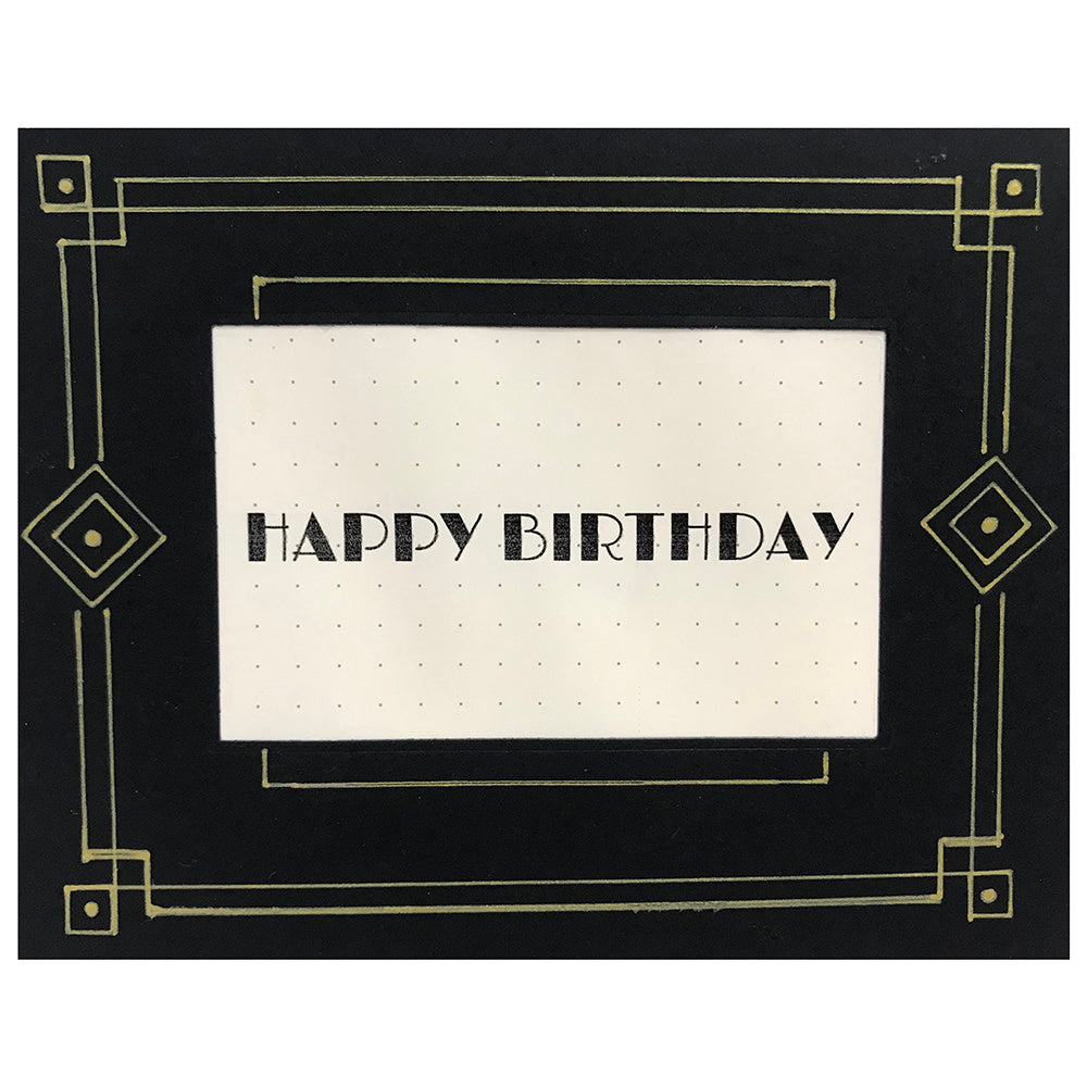 Birthday Greeting Card (Art Deco)