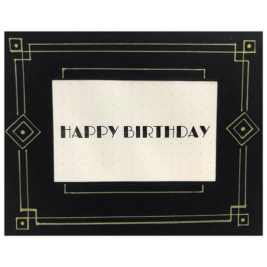 Birthday Greeting Card (Art Deco)