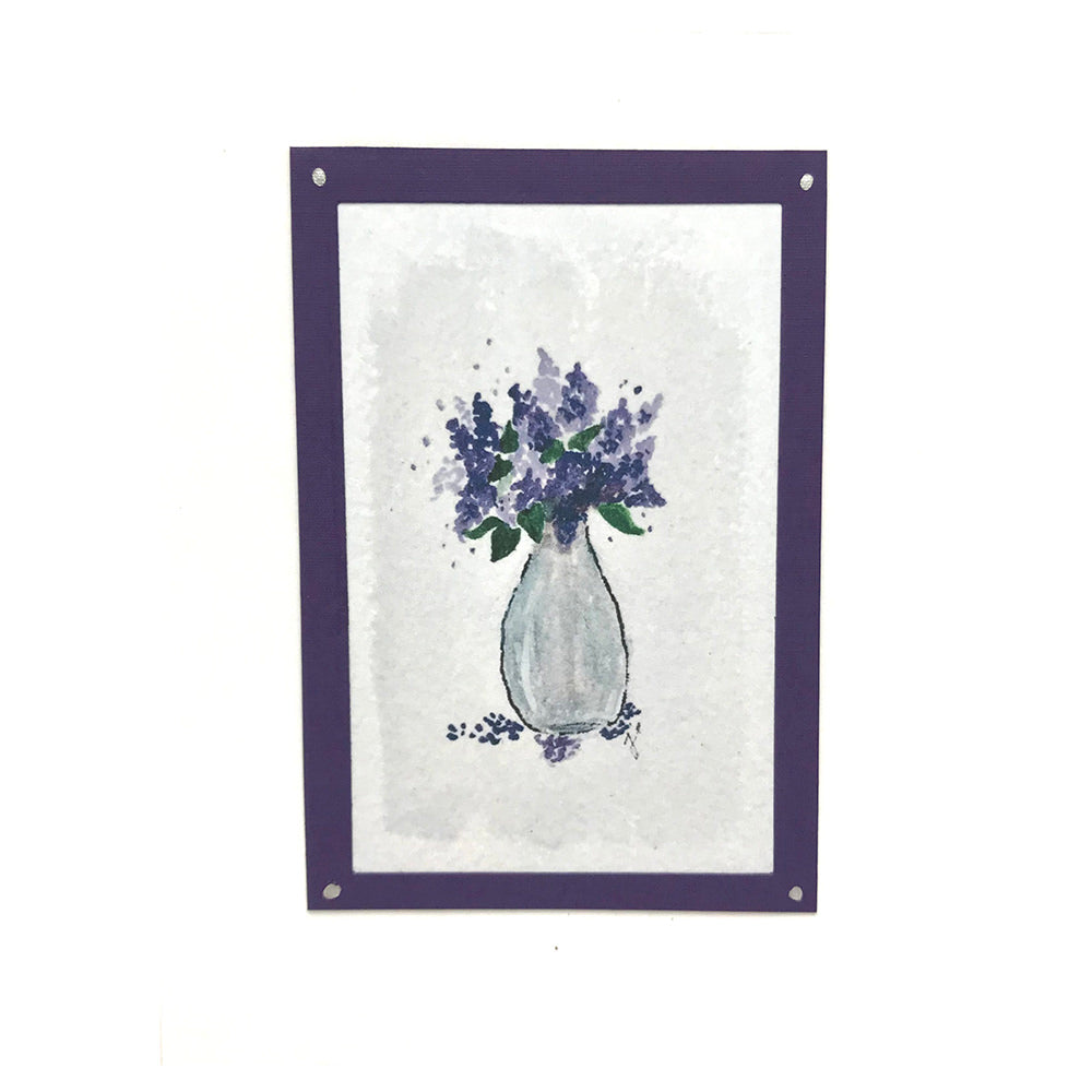 Thank You Greeting Card (Lilacs in vase)