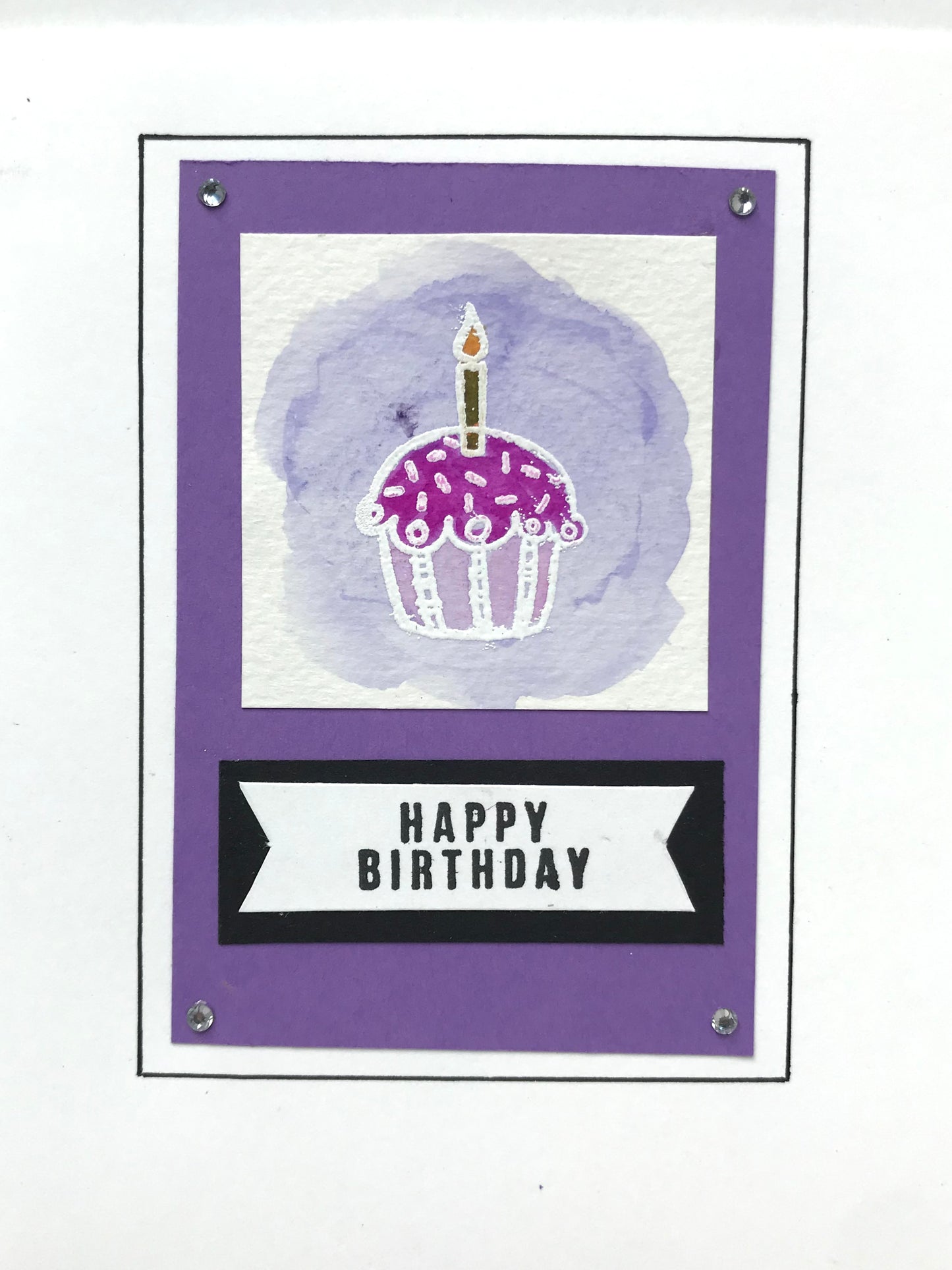 Birthday Greeting Card (Colorful cupcakes)