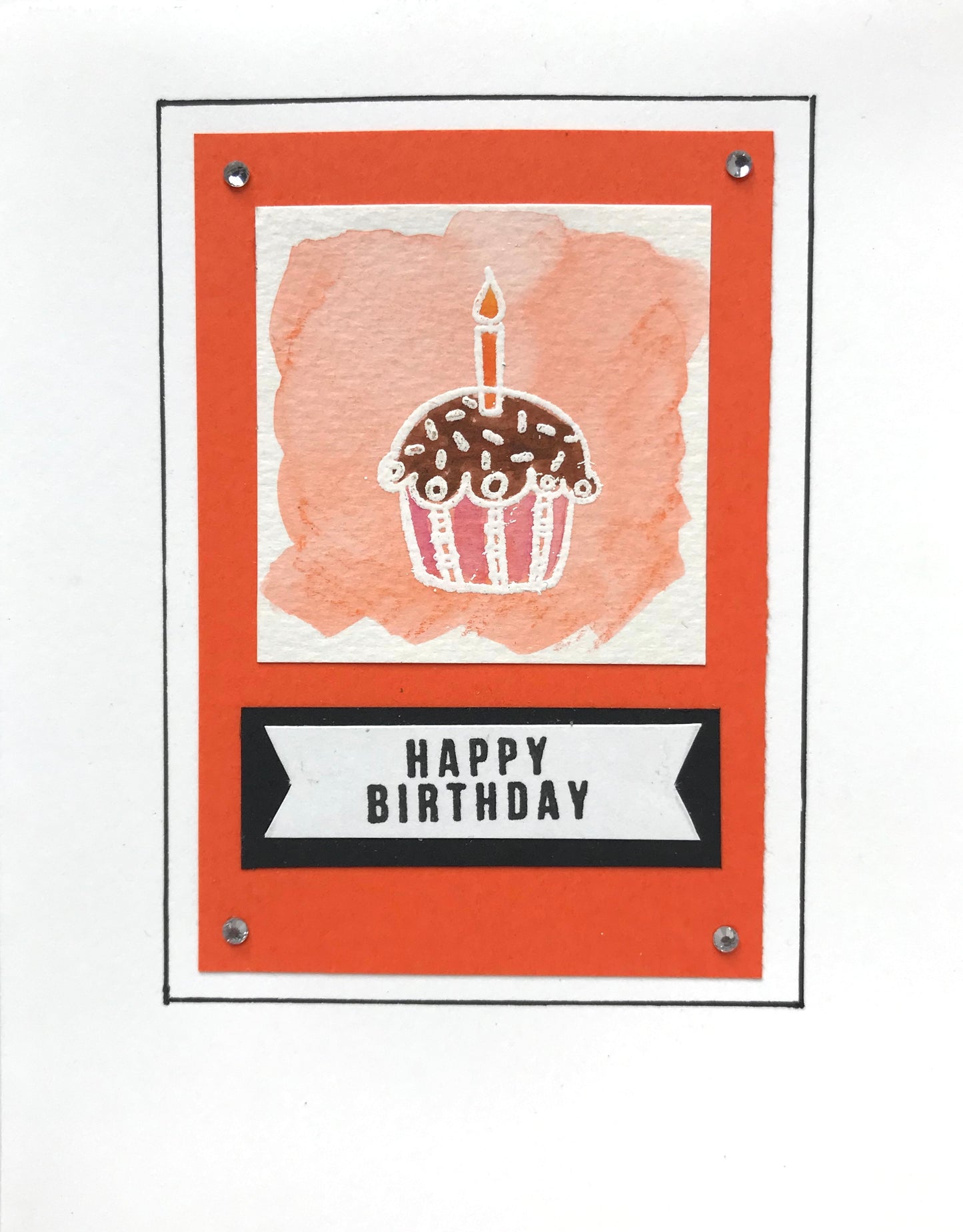 Birthday Greeting Card (Colorful cupcakes)