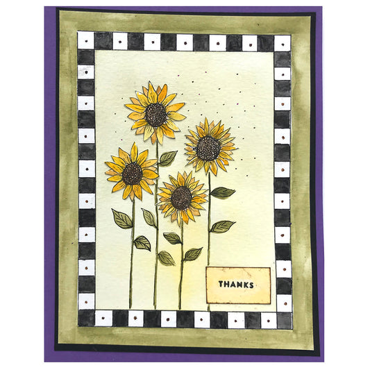 Thank You Greeting Card (Sunflowers)