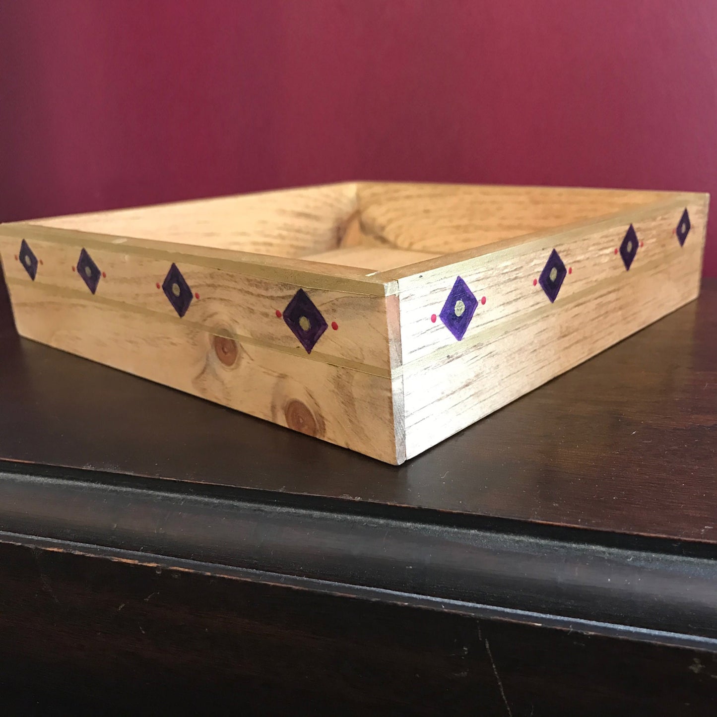 Handmade horse wooden coffee table box.